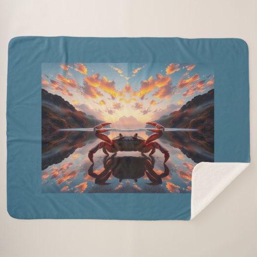 crab reflection art シェルパブランケット (正面(横))