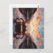 crab reflection art ポストカード (正面/裏面)