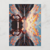 crab reflection art ポストカード (正面)