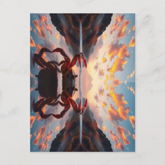 crab reflection art ポストカード (正面)
