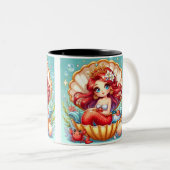 Crab Royalty in Coral Cove Mug ツートーンマグカップ (正面右)