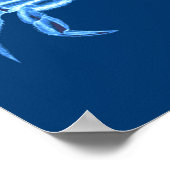 Crab Sea Life Print, Indigo Blue and White Poster ポスター (角)