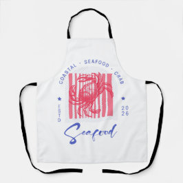 Crab Seafood Beach Coastal  エプロン