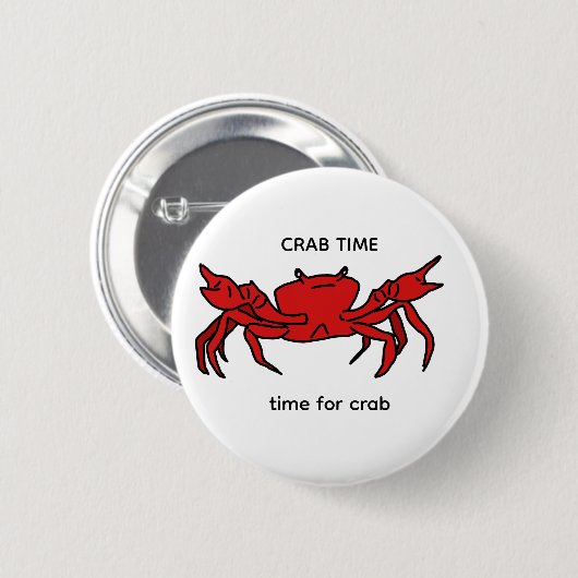 CRAB TIME button 缶バッジ (正面&裏面)