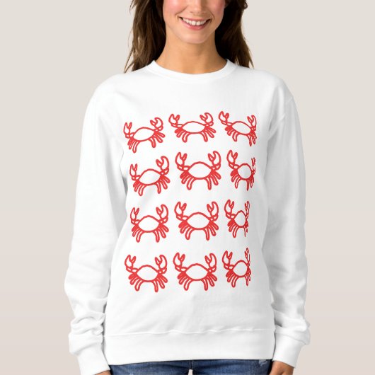 Crab Zodiac Sweatshirt – Calm Water Sign Identity スウェットシャツ (正面)