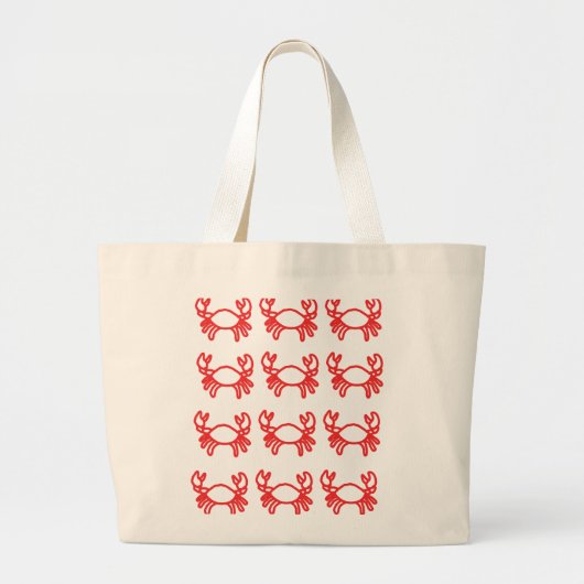 Crab Zodiac Tote Bag – Deep Cancer Sign Energy ラージトートバッグ (正面)