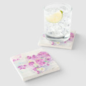 Crabappleの花のコースター ストーンコースター (横)