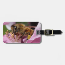 Crabappleの花の蜂蜜の蜂あなたの名前