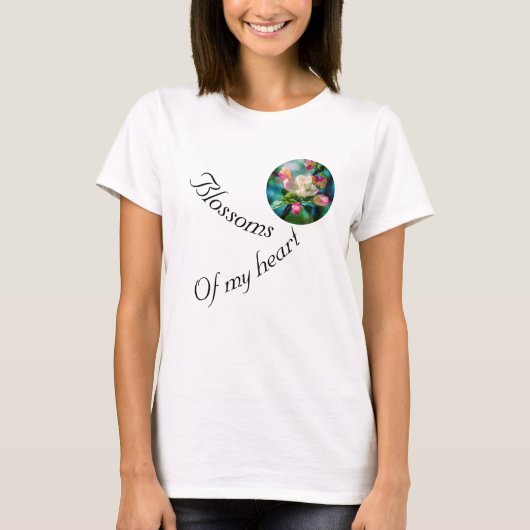 Crabappleの花をカスタマイズ可能 Tシャツ (正面)