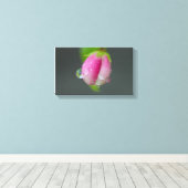 Crabapple上の雨粒 キャンバスプリント (インサイチュ (ウッドフロア))