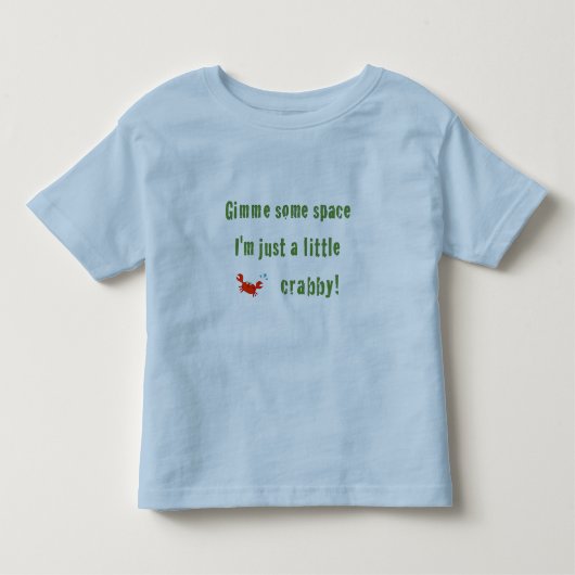 Crabbyちょうど少し! 幼児のTシャツ トドラーTシャツ (正面)