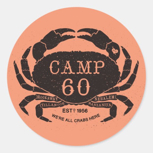Crabbyスタンプ ラウンドシール (正面)