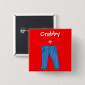 Crabbyズボンボタン 缶バッジ (正面&裏面)
