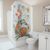 crabby地図のヒトデ シャワーカーテン (インサイチュ)