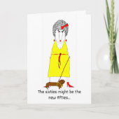 Crabby Baby Boomer with Yellow Dress and Dog カード (正面)