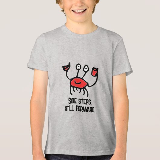 Crabby but Confident – Cartoon Crab T-Shirt トライブレンドＴシャツ (正面)