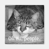 Crabby Cat「ああ、人々」 マグネット (正面)