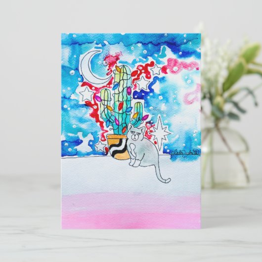 Crabby Cat Holiday Card 招待状 (スタンド正面)