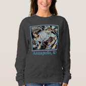 Crabby Crab Annapolis、MDスウェットシャツまたはTシャツ スウェットシャツ (正面)