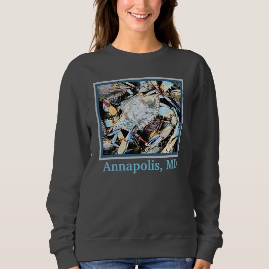 Crabby Crab Annapolis、MDスウェットシャツまたはTシャツ スウェットシャツ (正面)