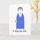 Crabby Funny Old Woman Birthday Greetings カード (黄色い花)