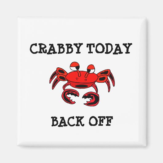 Crabby Todayバックオフマグネット マグネット (正面)
