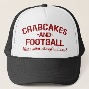 Crabcakesおよびフットボール キャップ