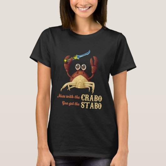Crabo Staboナイフのワイシャツを持つカニ Tシャツ (正面)