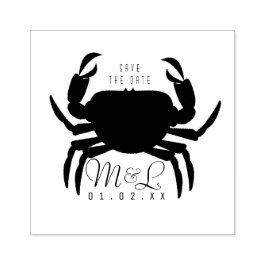 Crabsモダン日付デザインスタンプの保存 ラバースタンプ