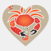 CRABS - CHOWABUNGAラインを調整するシール ハートシール (正面)