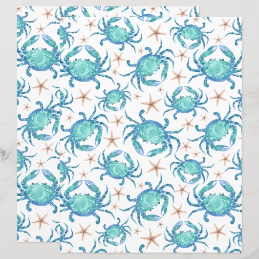 Crabs Scrapbook Paper (正面/裏面)