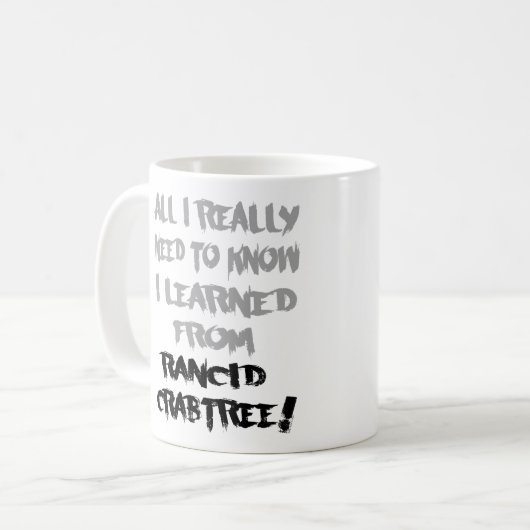 Crabtreeの臭いマグから学びました コーヒーマグカップ (正面左)