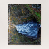 Crabtree滝ノースカロライナ。クリスマスグリーティング ジグソーパズル (縦)