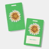 Crachás Personalizável com Flor e joaninha バッジ (正面&裏面)