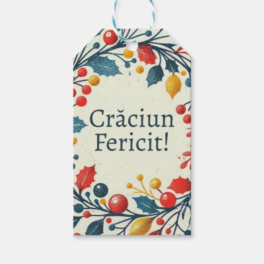 Craciun fertid – ルーマニア語 – モスクラシオン ギフトタグ (正面)