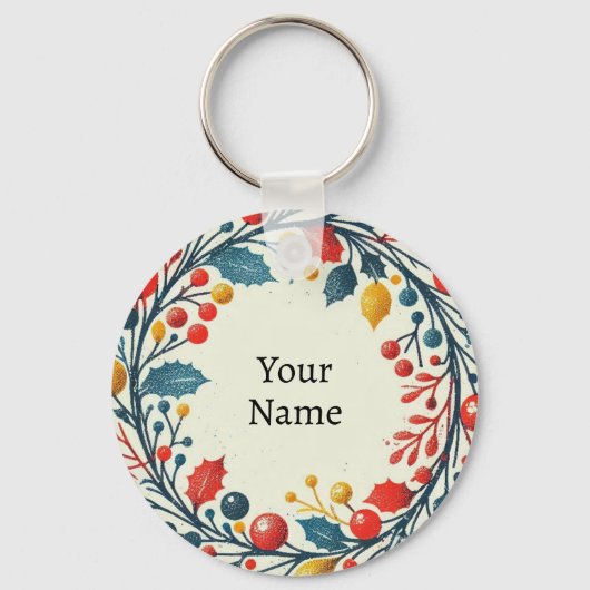 Craciun fertid – ルーマニア語 – 三色国旗 – 白 キーホルダー (裏面)