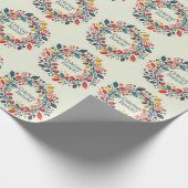 Craciun fertid – ルーマニア語 – 三色国旗 – 白 ラッピングペーパー (角)