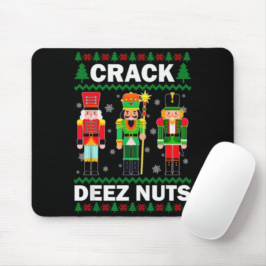 Crack Deez Nuts Funny Christmas  マウスパッド (マウス)