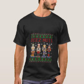 Crack Deez Nuts Nutcracker Funny Ugly Christmas Sw Tシャツ (正面)