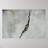 Crack wall concrete texture stone ポスター (正面)