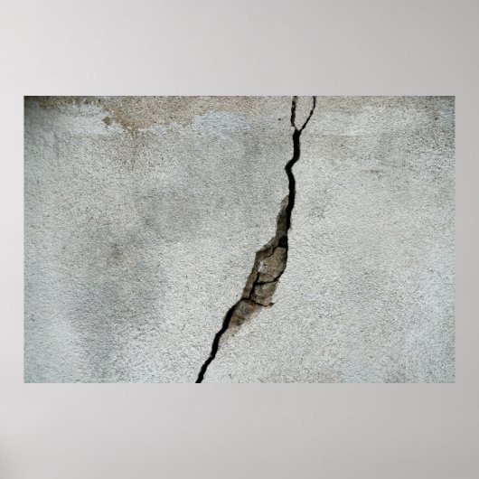 Crack wall concrete texture stone ポスター (正面)