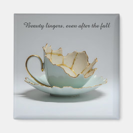 cracked broken teacup inspirational Magnet マグネット