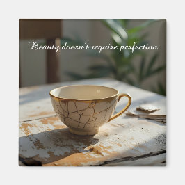 cracked broken teacup inspirational Magnet マグネット