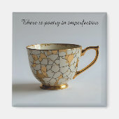 cracked broken teacup inspirational Magnet マグネット (正面)