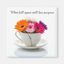 cracked broken teacup inspirational Magnet マグネット