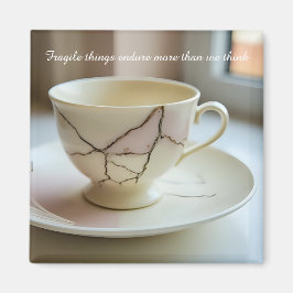 cracked broken teacup inspirational Magnet マグネット