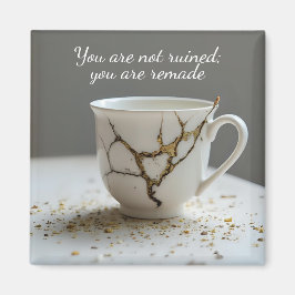 cracked broken teacup inspirational Magnet マグネット