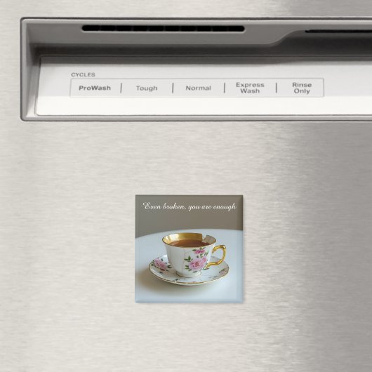 cracked broken teacup inspirational Magnet マグネット (インサイチュ (食洗機))