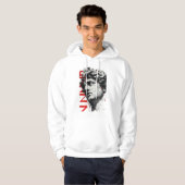 Cracked Classical Bust Trash Polka Art Hoodie パーカ (正面フル)