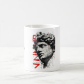 Cracked Classical Bust Trash Polka Art Mug コーヒーマグカップ (中央)